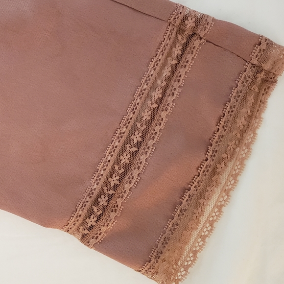 3/$35 NWDT Gypsies & Moondust Lace Satin Boho Blouse/Cover up - Picture 5 of 5